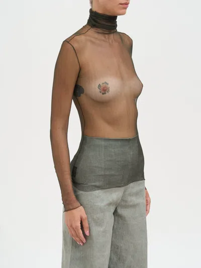 Cortana Silk Tulle Cisne Top