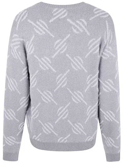 Daily Paper Tevin Monogram Grey Sweater In Gray
