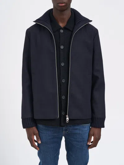 Daniele Alessandrini Wool Blend Jacket In Blue