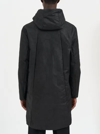 Daniele Basta Leather Long Jacket In Black