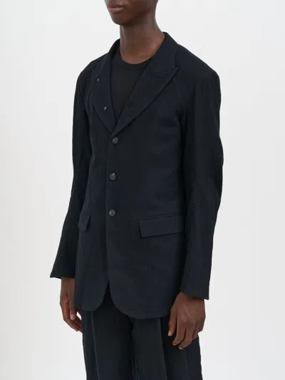 Devoa Single-breasted Wool Blazer In Black