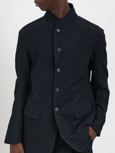 Devoa Single-breasted Wool Blazer In Black