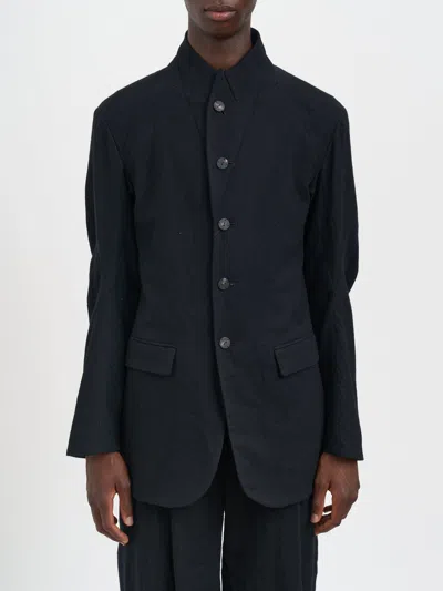 Devoa Single-breasted Wool Blazer In Black