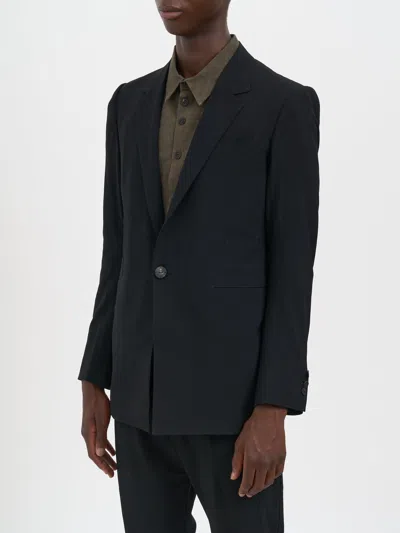 Devoa Single-breasted Wool Blazer In Black