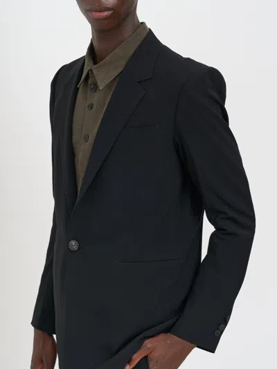 Devoa Single-breasted Wool Blazer In Black