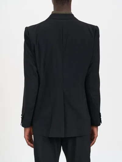 Devoa Single-breasted Wool Blazer In Black