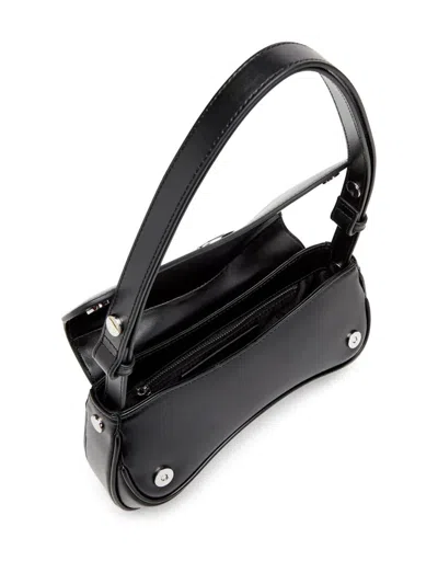 Diesel Curved Silhouette Clutch With Adjustable Strap In Black