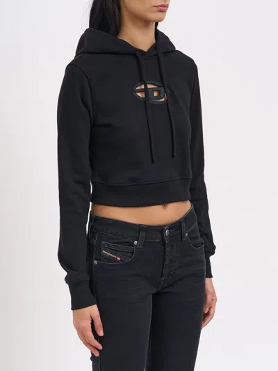 Diesel Felpa F-slimmy-hood-od In Black