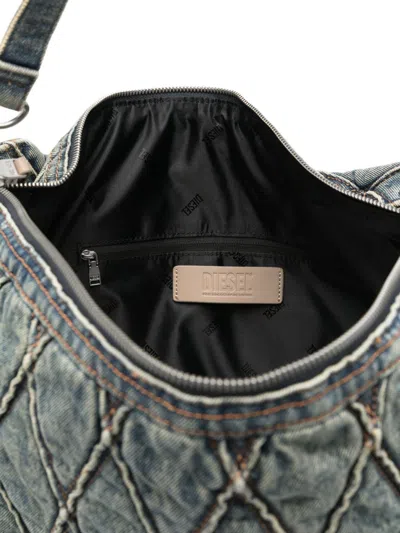 Diesel Denim Shopping Bag In Green