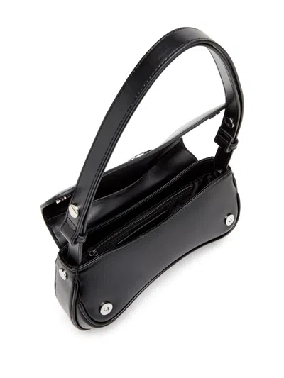 Diesel Curved Silhouette Clutch With Adjustable Strap In Black