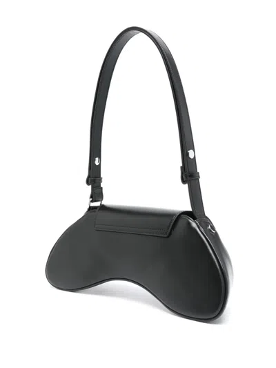 Diesel Play-crossbody Bag In Semi Gloss Leather In Black