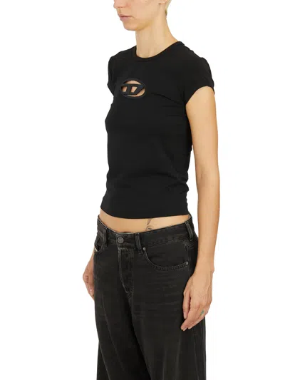 Diesel T-angie Cotton T-shirt In Black
