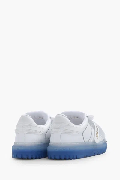 Dior -id Transparent Deep Blue Rubber Sole Sneakers White