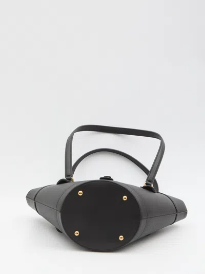 Dolce & Gabbana Leather Capri Shoulder Bag In Black