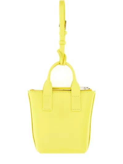 Dolce & Gabbana Leather Minibag Charm In Yellow