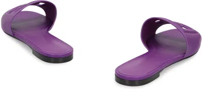 Dolce & Gabbana Slides With Dg Millennials Logo In Purple