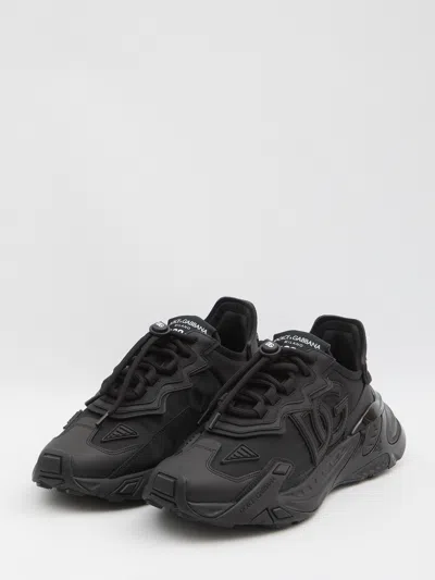 Dolce & Gabbana Logo Patch Panel Sneakers In Black