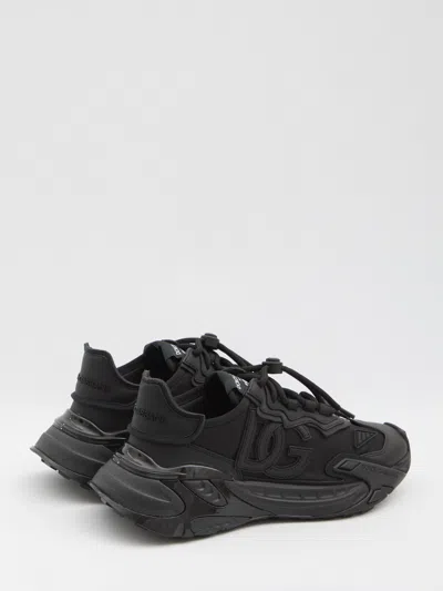 Dolce & Gabbana Logo Patch Panel Sneakers In Black