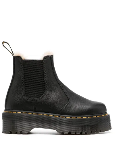 Dr. Martens Quad Platform Chelsea Boots 2976 In Black