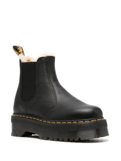 Dr. Martens Quad Platform Chelsea Boots 2976 In Black