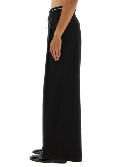 Dries Van Noten Wide-leg Trousers Featuring Pleated Front In Black