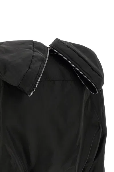 Drkshdw Alice Black Lightweight Nylon Bomber Jacket In Black