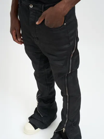 Drkshdw Bolan Banana Black Wax Denim Pants In Black