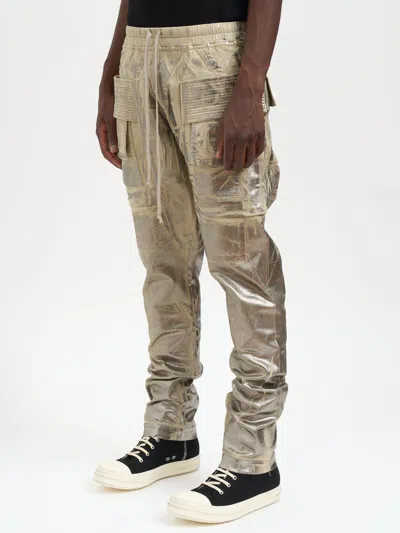 Drkshdw Creatch Cargo Drawstring Denim Pants In Neutral