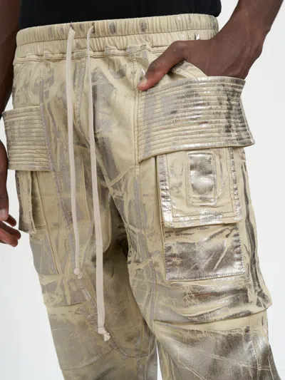 Drkshdw Creatch Cargo Drawstring Denim Pants In Neutral