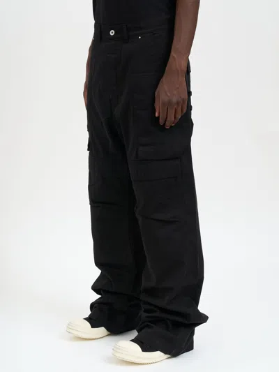 Drkshdw Stefan Cargo Black Pants In Black