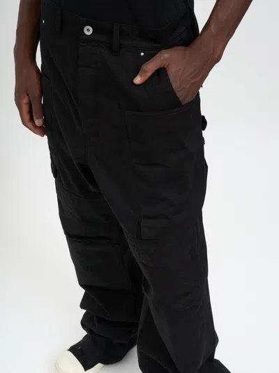 Drkshdw Stefan Cargo Black Pants In Black