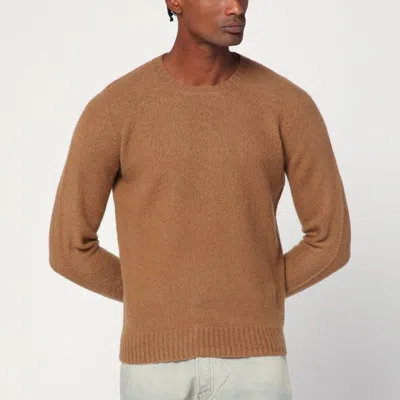 Drumohr Man Sweater Camel Size 48 Lambswool