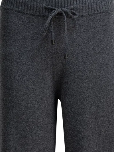 Drumohr Grey Cashmere Trousers In Blue