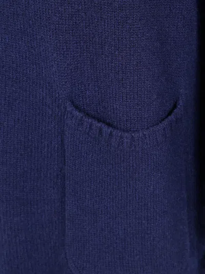 Drumohr Roll-neck Pocket Sweater In Blue