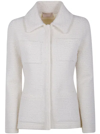 Drumohr Lurex Jacket In Neutral