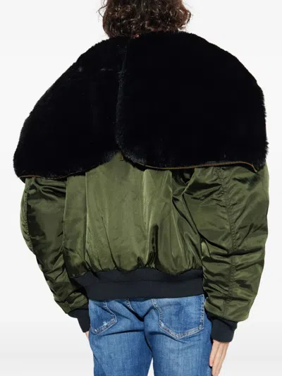 Dsquared2 Aviator Hooded Bomber In Green