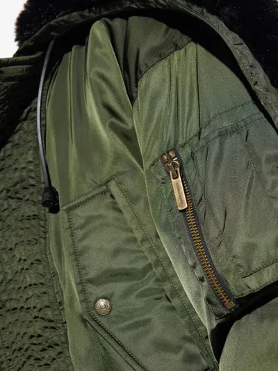 Dsquared2 Aviator Hooded Bomber In Green