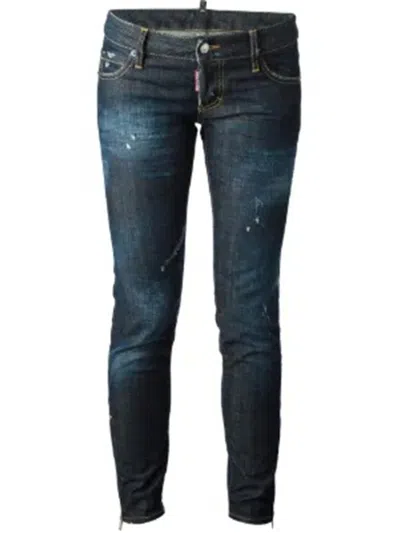 Dsquared2 Blue Stretch Cotton Jeans In Blue