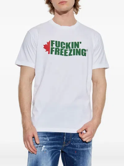 Dsquared2 Dsquared T Shirt With Print In White
