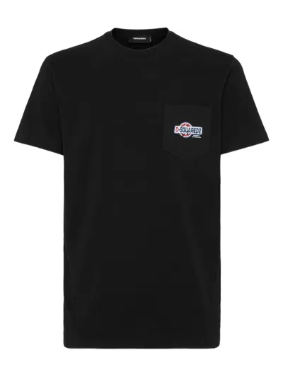 Dsquared2 Dsquared T Shirt With Pocket And Logo In Black
