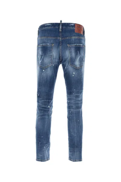 Dsquared2 Distressed Slim-fit Denim Trousers In Blue