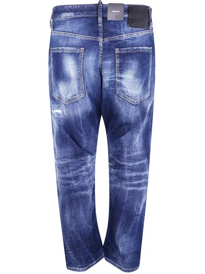 Dsquared2 Faded Straight-leg Jeans In Blue