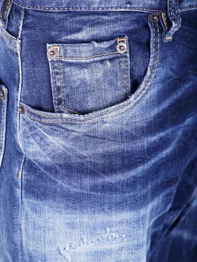 Dsquared2 Faded Straight-leg Jeans In Blue