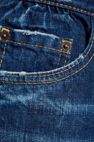 Dsquared2 Distressed Five-pockets Jeans In Blue