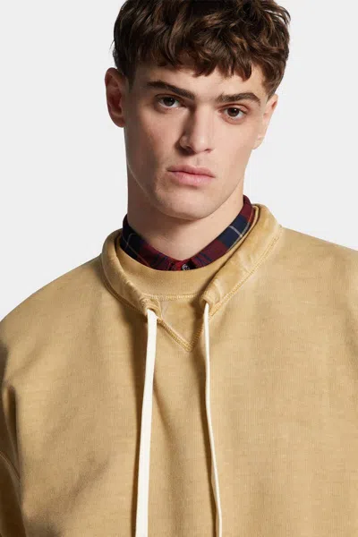 Dsquared2 Drawstring Sweatshirt In Nude