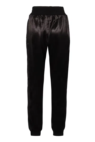 Dsquared2 Track Pants In Techno Fabric In Black