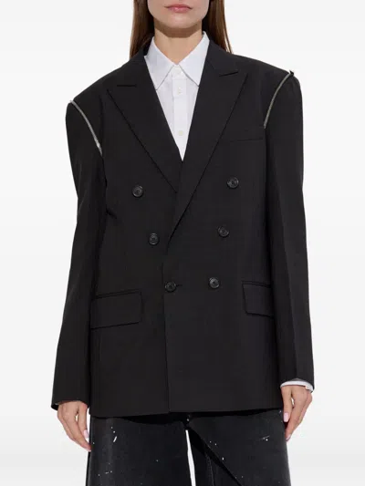 Dsquared2 X Bettter Double-breasted Zip Blazer In Black