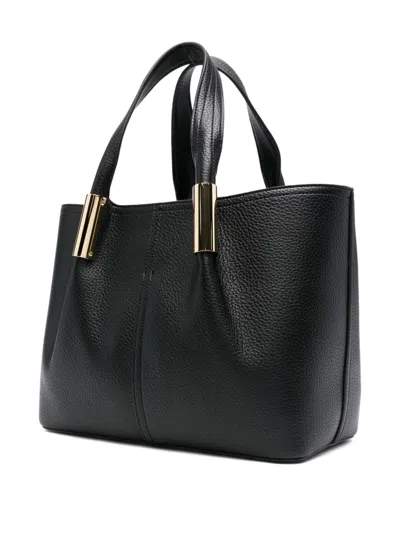 Elisabetta Franchi Medium Tote Bag With Logo Details In Black