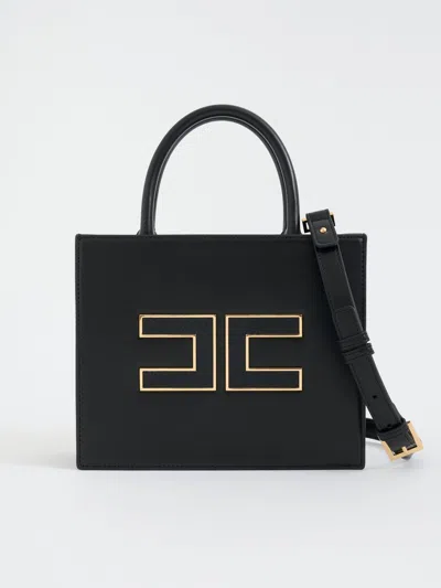 Elisabetta Franchi Tote Bag With Logo In Black