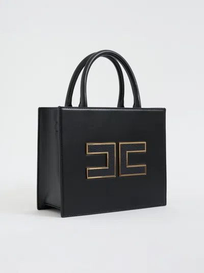 Elisabetta Franchi Tote Bag With Logo In Black